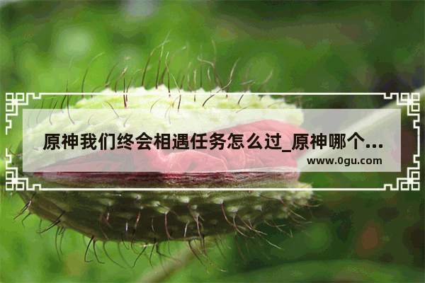 原神我们终会相遇任务怎么过_原神哪个角色靠近晶蝶不会飞走