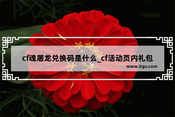 cf魂屠龙兑换码是什么_cf活动页内礼包码如何获得