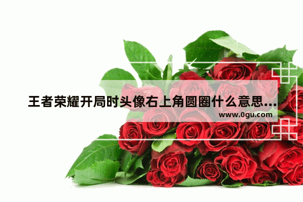 王者荣耀开局时头像右上角圆圈什么意思 王者荣耀圆圈头像