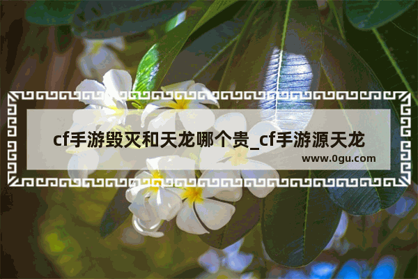 cf手游毁灭和天龙哪个贵_cf手游源天龙好还是源毁灭