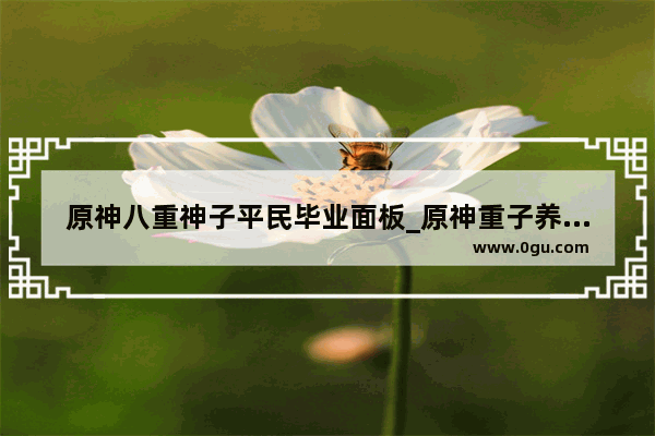 原神八重神子平民毕业面板_原神重子养成攻略