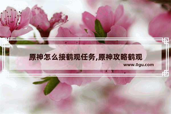原神怎么接鹤观任务,原神攻略鹤观