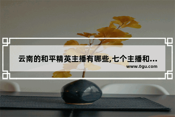 云南的和平精英主播有哪些,七个主播和平精英