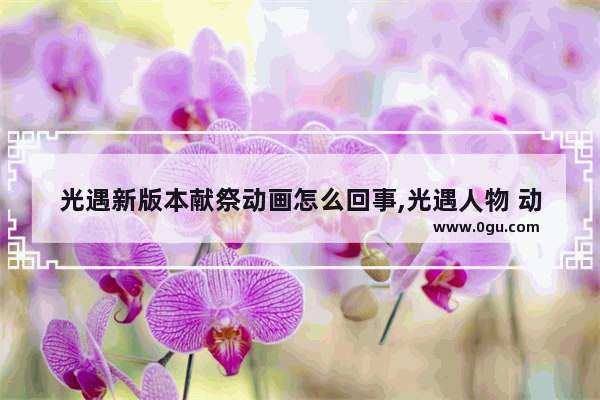 光遇新版本献祭动画怎么回事,光遇人物 动漫