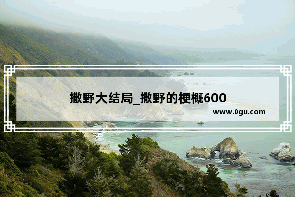 撒野大结局_撒野的梗概600