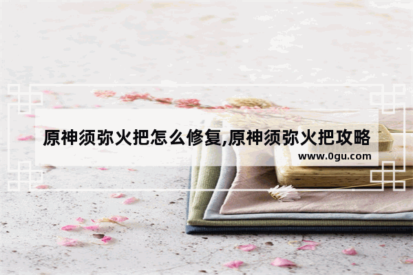 原神须弥火把怎么修复,原神须弥火把攻略