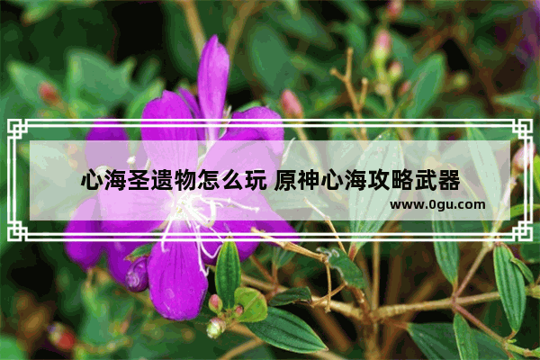 心海圣遗物怎么玩 原神心海攻略武器