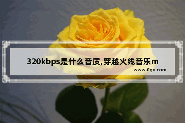 320kbps是什么音质,穿越火线音乐mp3