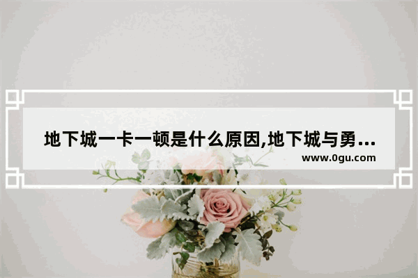地下城一卡一顿是什么原因,地下城与勇士游戏卡设置