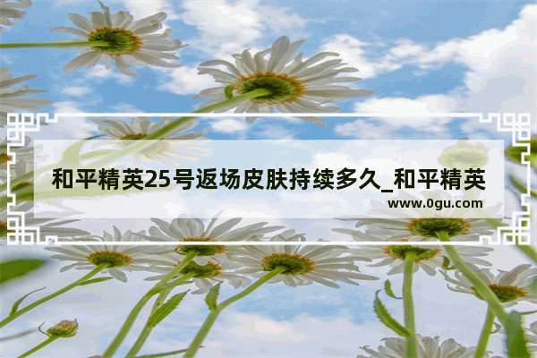 和平精英25号返场皮肤持续多久_和平精英中转盘返场是12月还是2024年