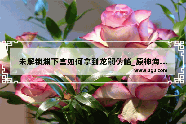 未解锁渊下宫如何拿到龙嗣伪鳍_原神海祈之鳍任务
