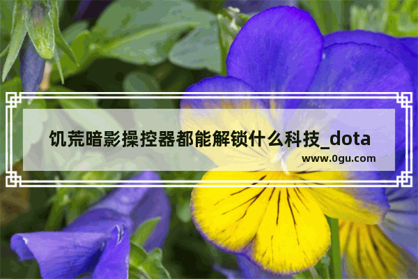 饥荒暗影操控器都能解锁什么科技_dota2 暗影臂