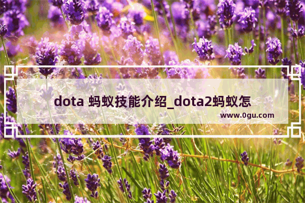 dota 蚂蚁技能介绍_dota2蚂蚁怎么克制