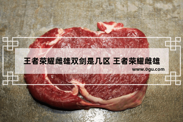 王者荣耀雌雄双剑是几区 王者荣耀雌雄