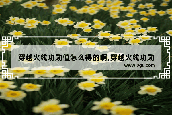 穿越火线功勋值怎么得的啊,穿越火线功勋