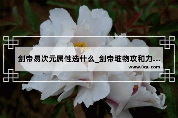 剑帝易次元属性选什么_剑帝堆物攻和力量哪个好