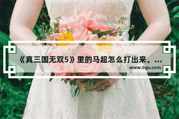 《真三国无双5》里的马超怎么打出来。别的人物怎么打出来,庞统王者荣耀语音