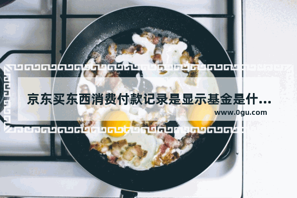 京东买东西消费付款记录是显示基金是什么意思_雪球基金是什么