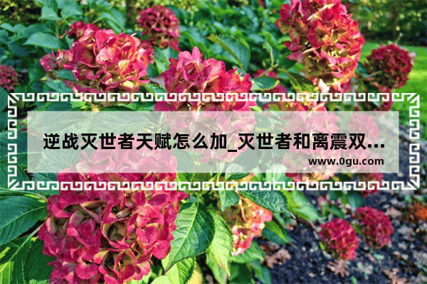 逆战灭世者天赋怎么加_灭世者和离震双法哪个好