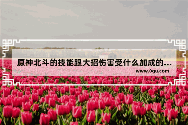 原神北斗的技能跟大招伤害受什么加成的_原神一报还一报屏障怎么消除