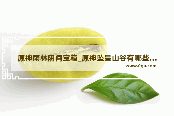 原神雨林阴间宝箱_原神坠星山谷有哪些阴间宝箱