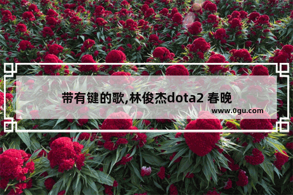带有键的歌,林俊杰dota2 春晚