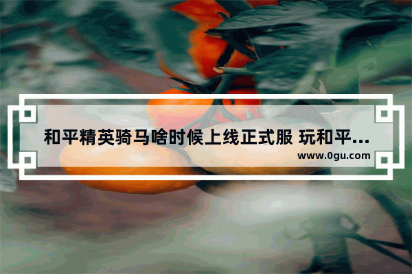 和平精英骑马啥时候上线正式服 玩和平精英什么时候能上线