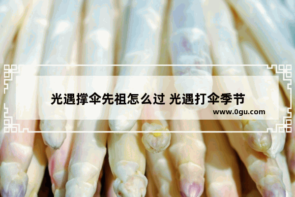 光遇撑伞先祖怎么过 光遇打伞季节