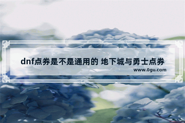 dnf点券是不是通用的 地下城与勇士点券充错了号