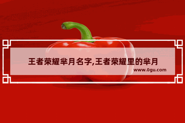 王者荣耀芈月名字,王者荣耀里的芈月
