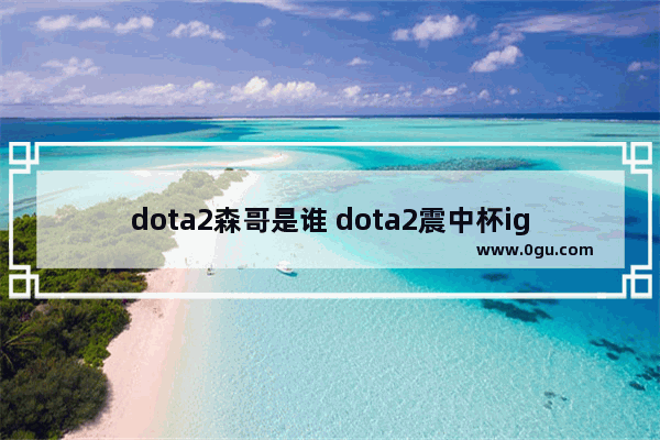 dota2森哥是谁 dota2震中杯ig