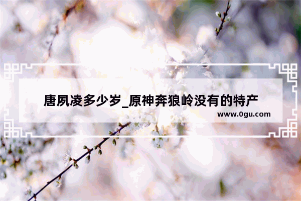 唐夙凌多少岁_原神奔狼岭没有的特产