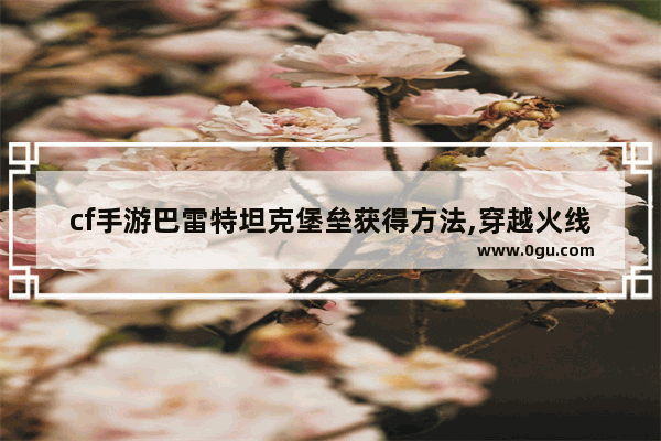 cf手游巴雷特坦克堡垒获得方法,穿越火线芭蕾特