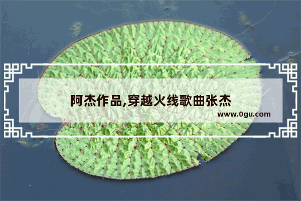 阿杰作品,穿越火线歌曲张杰