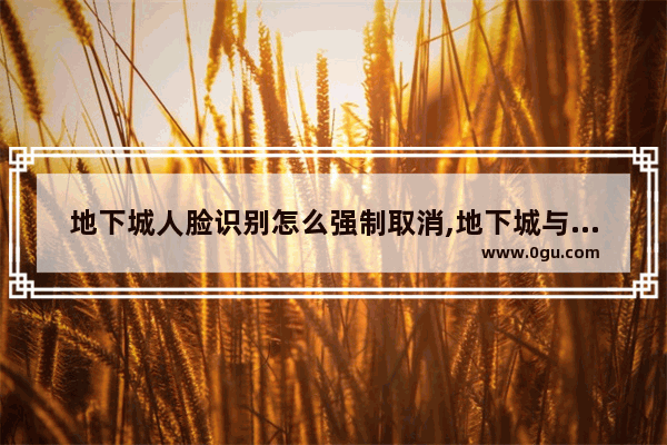 地下城人脸识别怎么强制取消,地下城与勇士需要扫脸吗