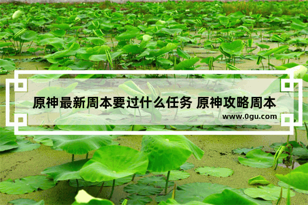 原神最新周本要过什么任务 原神攻略周本