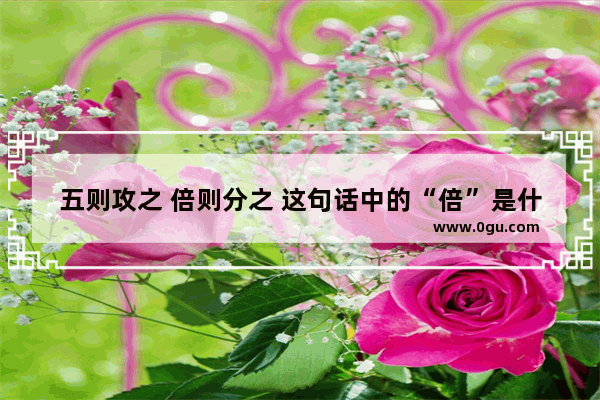 五则攻之 倍则分之 这句话中的“倍”是什么意思_“十而围之 五而攻之 倍而分之”有没人给个详细解答的