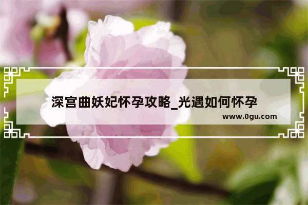 深宫曲妖妃怀孕攻略_光遇如何怀孕