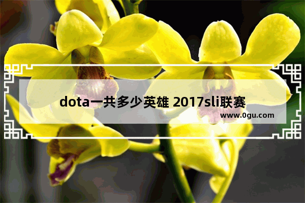 dota一共多少英雄 2017sli联赛dota2