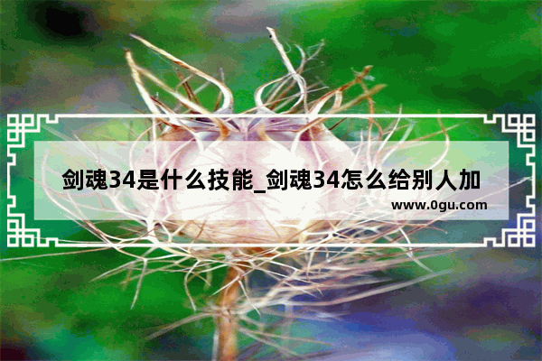 剑魂34是什么技能_剑魂34怎么给别人加buff