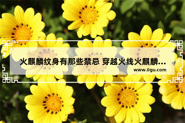 火麒麟纹身有那些禁忌 穿越火线火麒麟纹身