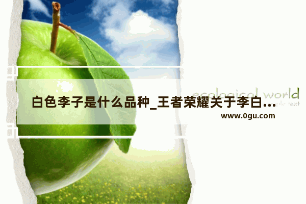 白色李子是什么品种_王者荣耀关于李白的女生昵称
