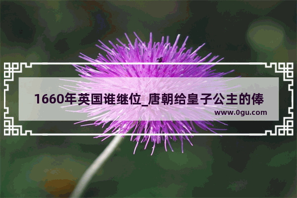 1660年英国谁继位_唐朝给皇子公主的俸禄是多少