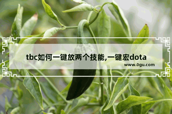 tbc如何一键放两个技能,一键宏dota2