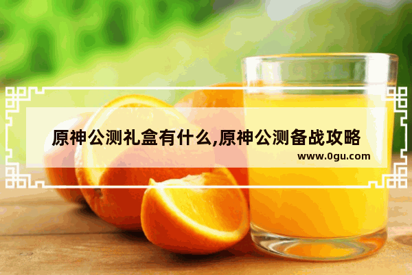 原神公测礼盒有什么,原神公测备战攻略