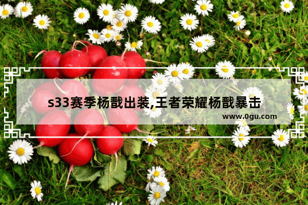 s33赛季杨戬出装,王者荣耀杨戬暴击