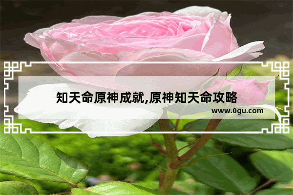 知天命原神成就,原神知天命攻略