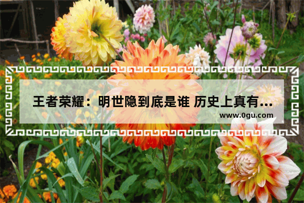 王者荣耀：明世隐到底是谁 历史上真有这尊大神吗 王者荣耀占卜