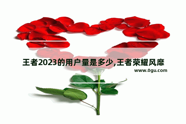 王者2023的用户量是多少,王者荣耀风靡