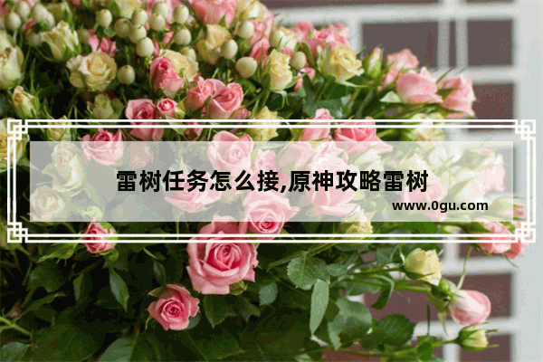 雷树任务怎么接,原神攻略雷树